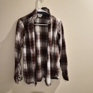 Dickies Men's Plaid Button-Down Shirt - Brown & White